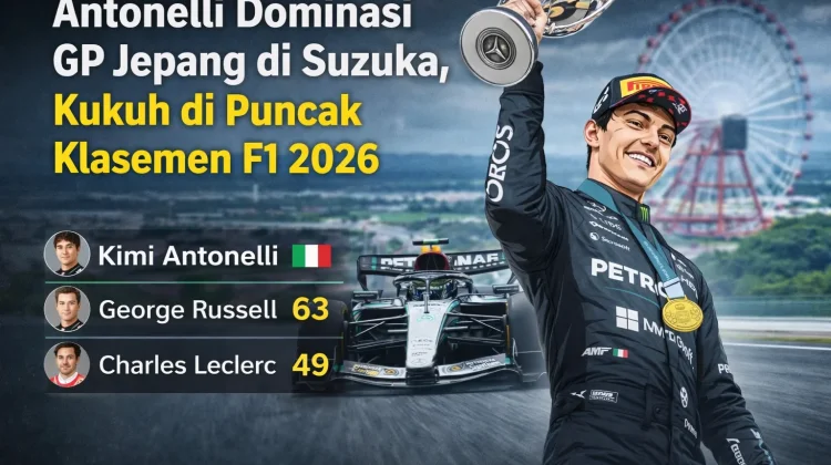 Antonelli Dominasi GP Jepang di Suzuka, Kukuh di Puncak Klasemen F1 2026