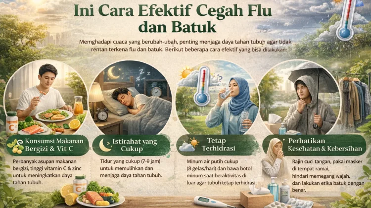 Cuaca Berubah-ubah, Ini Cara Efektif Cegah Flu dan Batuk