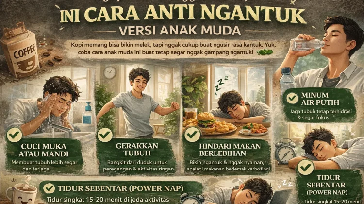 Ngopi Terus Nggak Cukup! Ini Cara Anti Ngantuk Versi Anak Muda