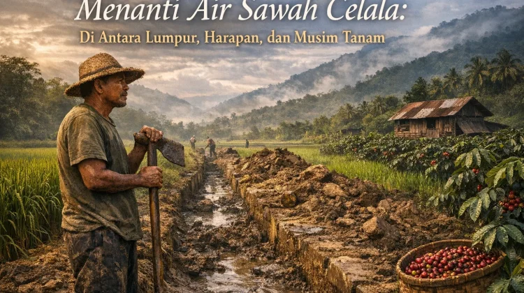 Menanti Air Sawah Celala: Diantara Lumpur, Harapan, dan Musim Tanam
