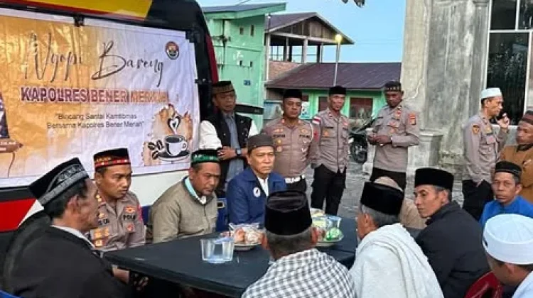 Polres Bener Meriah Ngopi Bareng Masyarakat Kenine