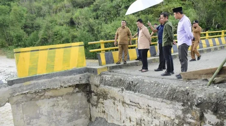 Bupati Haili Tinjau Jembatan Gemboyah