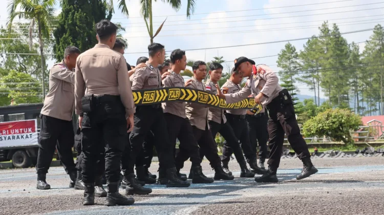 Personil Polres BM Ikut Pelatihan Dalmas Gabungan