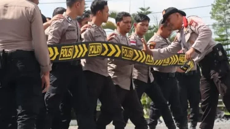 Personil Polres Bener Meriah  Latihan Dalmas