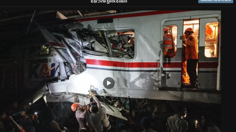 Media Internasional Soroti Tabrakan Kereta Api di Bekasi