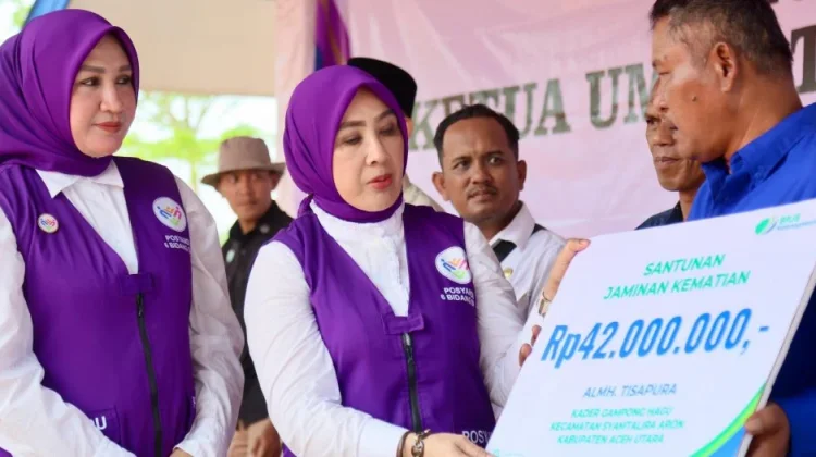 Peringati Hari Posyandu Nasional di Langkahan, Ketum Posyandu Sosialisasi 6 SPM