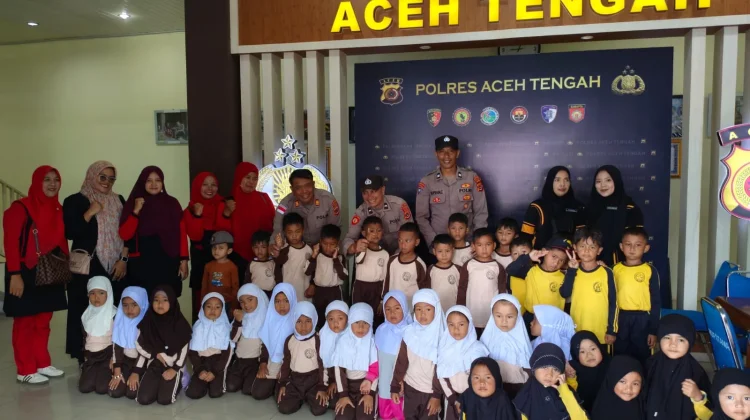 Polres Aceh Tengah Terima Kunjungan Edukasi Tiga TK