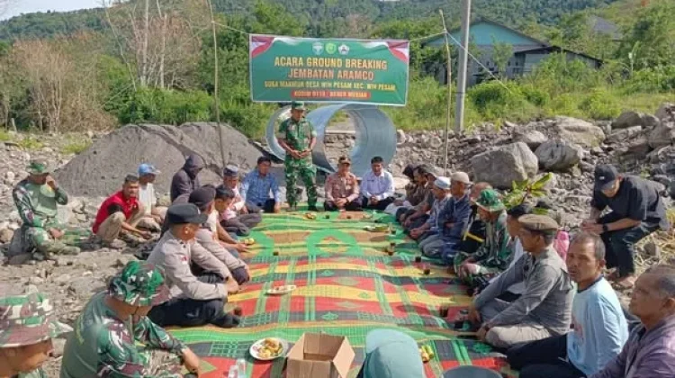 Jembatan Aramco Mulai Dibangun di Uning Gelime
