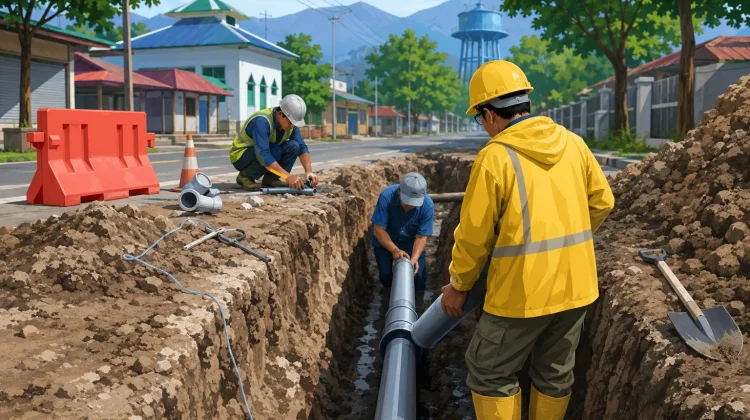 Perbaikan Jaringan Air, Distribusi Air Pante Raya sementara Terganggu
