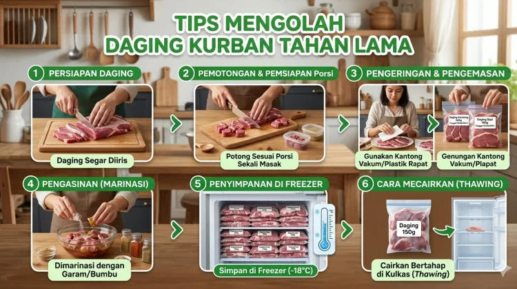 Tips Mengolah Daging Kurban agar Empuk, Higienis, dan Tahan Lama