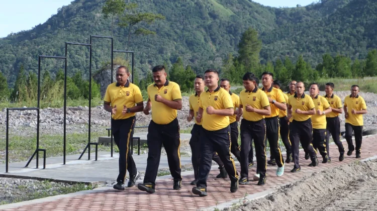 Personel Polres Bener Meriah Gelar Olahraga Rutin Bersama