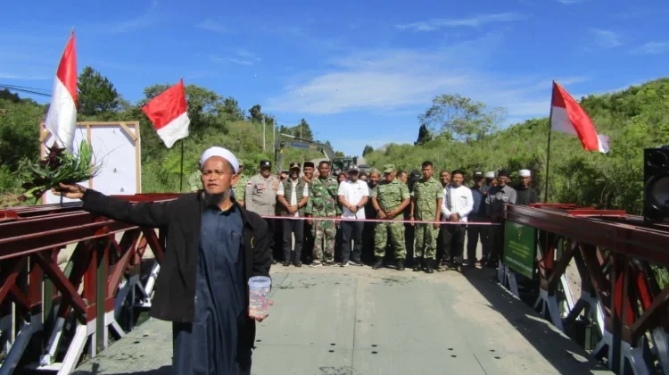 Jembatan Bailey  Karang Rejo Diresmikan
