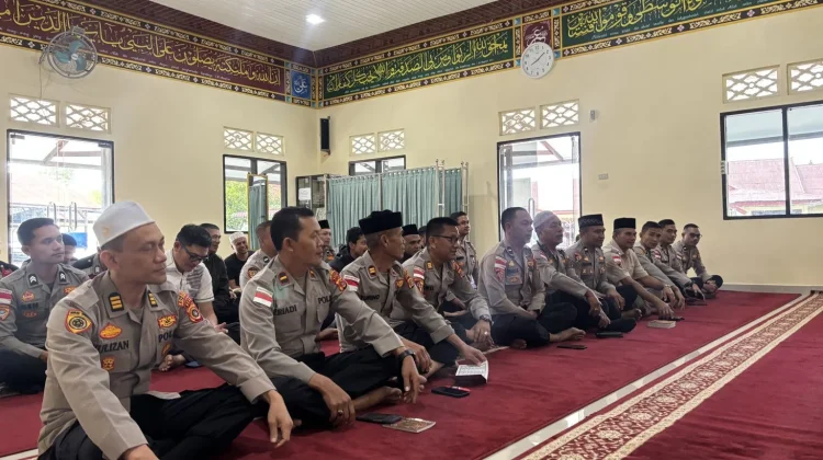 Polres Bener Meriah Ikuti Binrohtal Polda Aceh