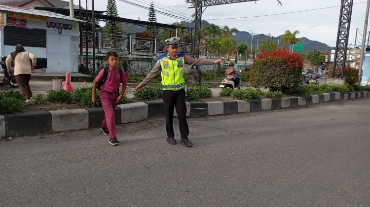 Satlantas Polres Bener Meriah Intensifkan Pengaturan Lalu Lintas