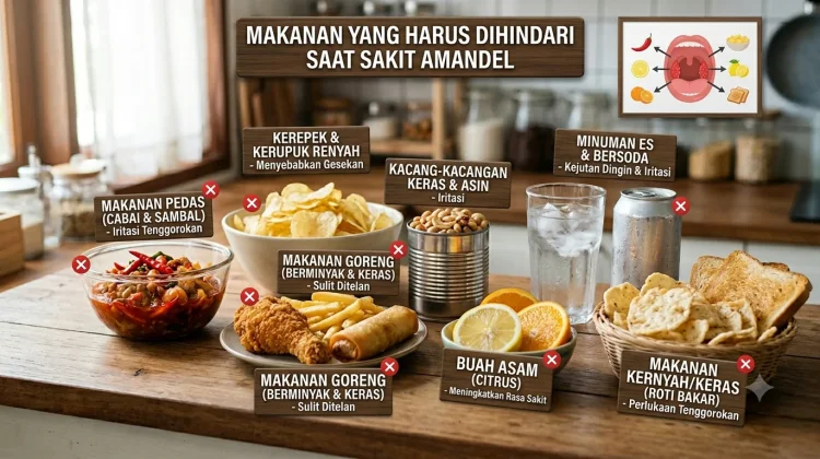 Makanan yang Harus Dihindari Penderita Sakit Amandel