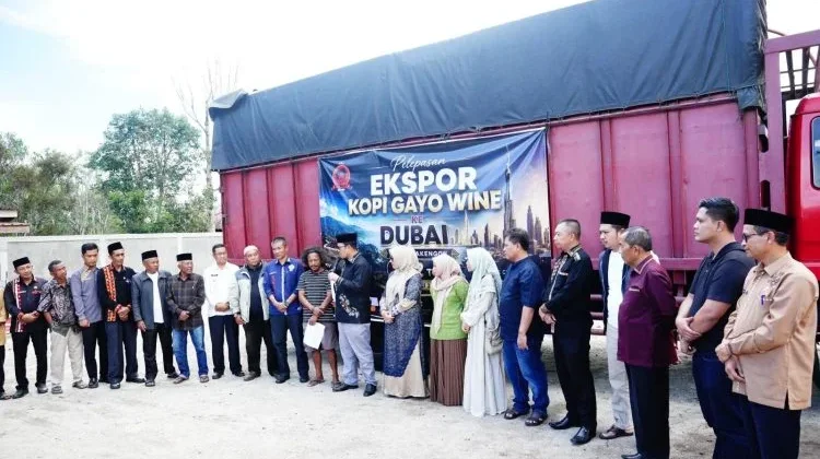 Bupati Aceh Tengah Lepas Ekspor Kopi Gayo Wine ke Dubai