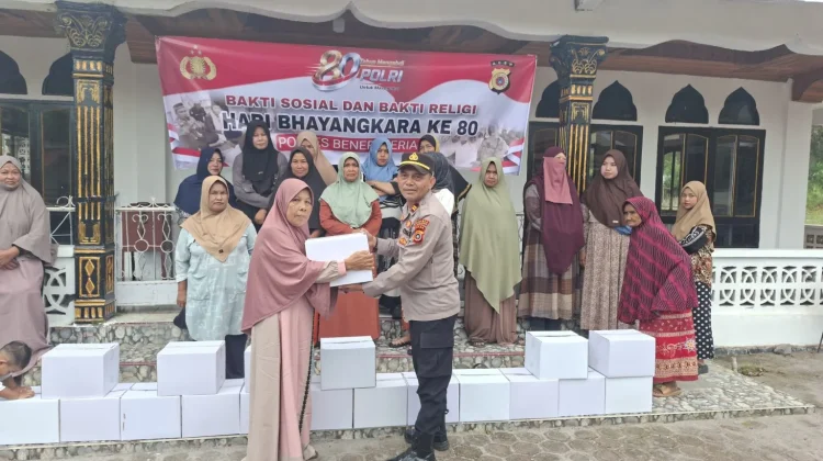 Polsek Wih Pesam Salurkan 50 Paket Sembako