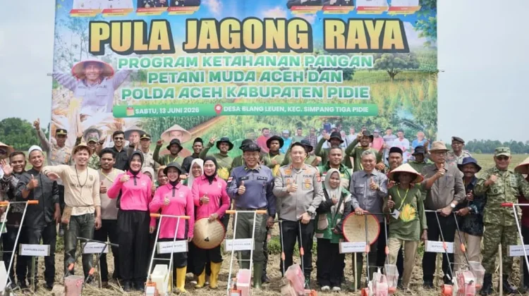 Polda Aceh Luncurkan Program Penanaman Jagung Bersama Petani Muda Milenial