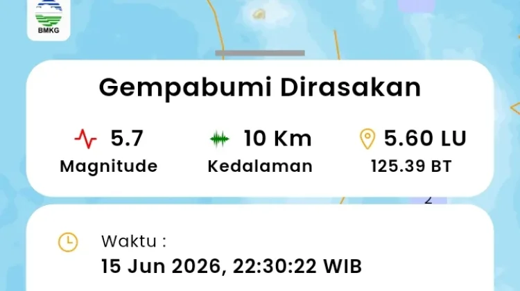 Gempa Magnitudo 5,7 Guncang Perairan Filipina Selatan, Tidak Berpotensi Tsunami
