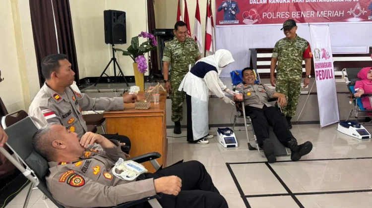 Bhakti Kesehatan, Polres Bener Meriah Kumpulkan 48 Kantong Darah