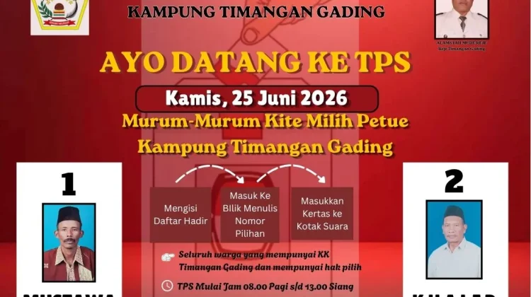 Pemilihan Petue Kampung Timangan Gading Berlangsung Aman dan Demokratis