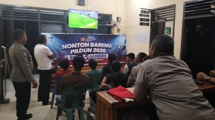 Nobar Piala Dunia Polres Aceh Tengah Bersama Masyarakat Perkuat Kamtibmas