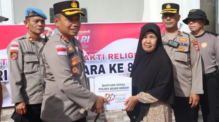 Polres Bener Meriah Salurkan Bantuan Sosial Peringatan Hari Bhayangkara ke-80