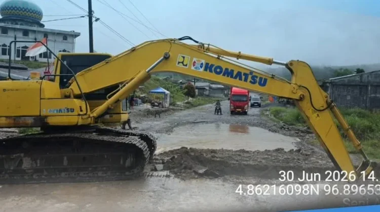 Pemkab Bener Meriah Tangani Darurat Jalan Tergenang di Kampung Seni Antara