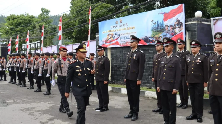 Kapolres Aceh Tengah Pimpin Upacara Hari Bhayangkara