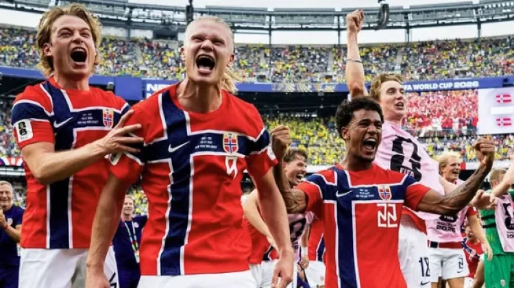 Haaland Bawa Norwegia Pulangkan Brasil di Babak 16 Besar