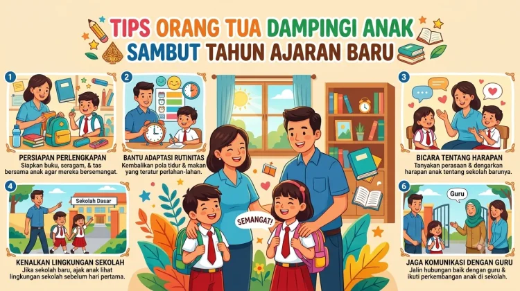 Tips Orang Tua Dampingi Anak Sambut Tahun Ajaran Baru