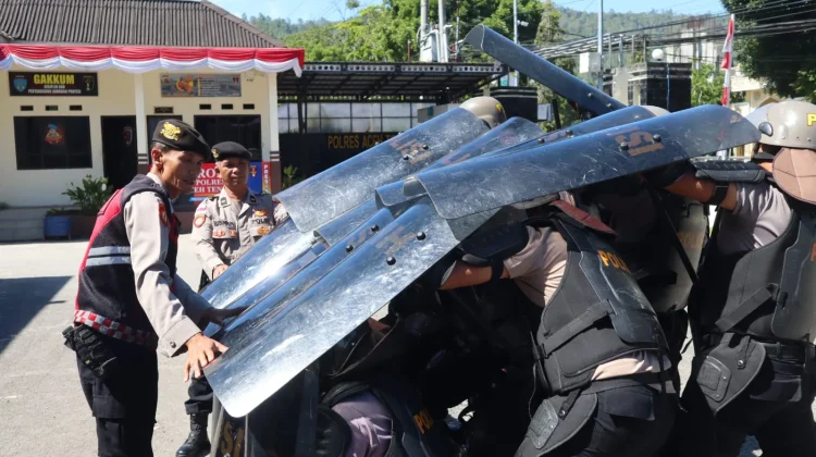 Polres Aceh Tengah Rutin Latihan Pengendalian Massa