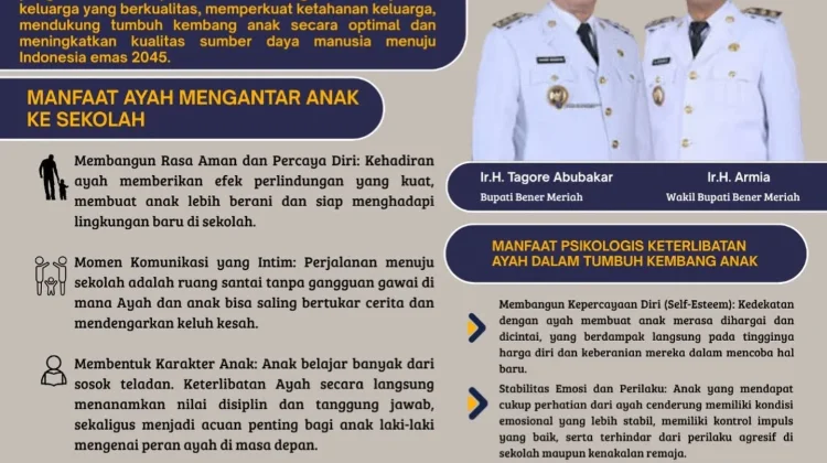 Dinas Pendidikan Bener Meriah Dorong Peran Ayah dalam Pendidikan Anak