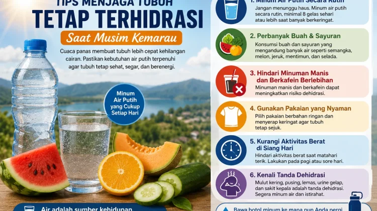 Tips Menjaga Tubuh Tetap Terhidrasi saat Musim Kemarau