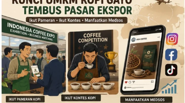 Ikut Pameran dan Kontes Jadi Kunci UMKM Kopi Gayo Menembus Pasar Ekspor