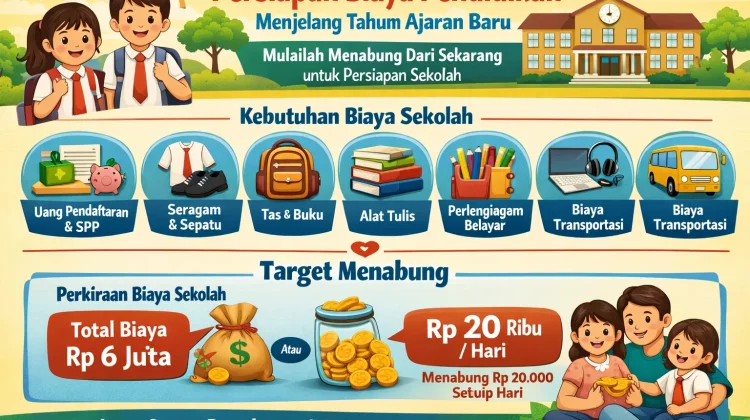 Mulai Menabung dari Sekarang, Biaya Sekolah Tahun Depan Tak Lagi Jadi Beban