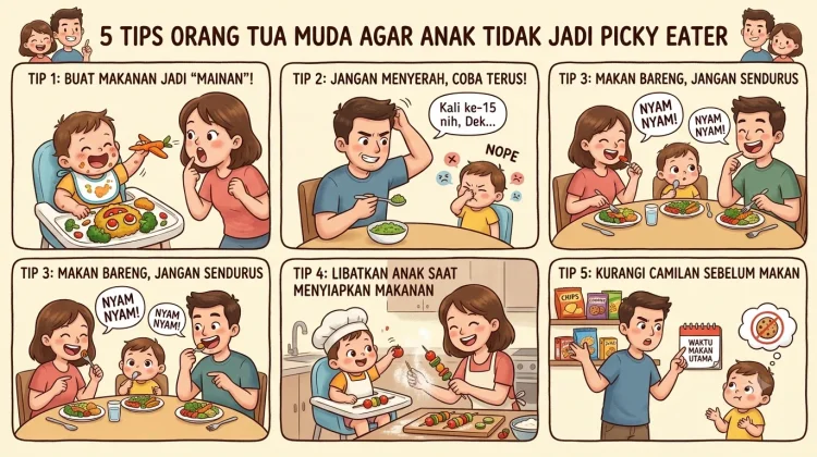 Lima Tips Orang Tua Muda agar Anak Tidak Jadi Picky Eater