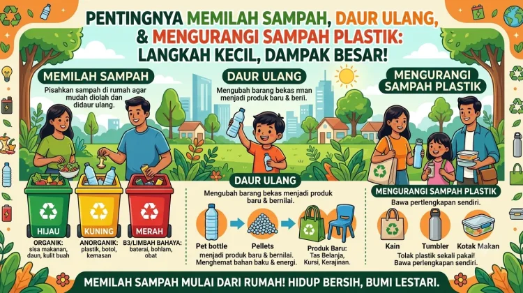 Pentingnya Memilah Sampah, Daur Ulang, dan Mengurangi Sampah Plastik