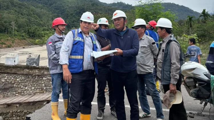 Bupati Gayo Lues Tinjau Progres Sabo Dam dan Lokasi Hunian Tetap di Pining