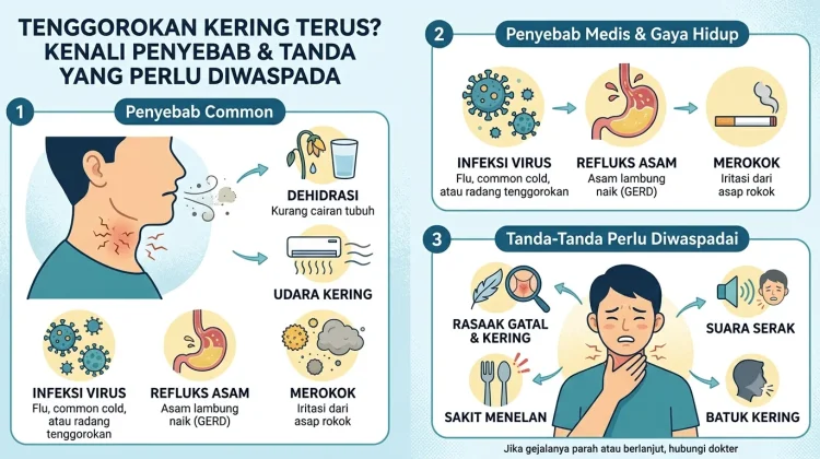 Tenggorokan Kering Terus? Kenali Penyebab dan Tanda Flu yang Perlu Diwaspadai