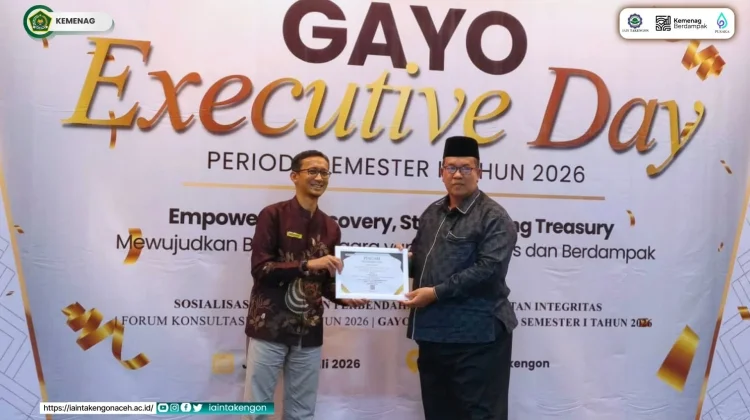 IAIN Takengon Raih Penghargaan Gayo Treasury Award Semester I Tahun Anggaran 2026