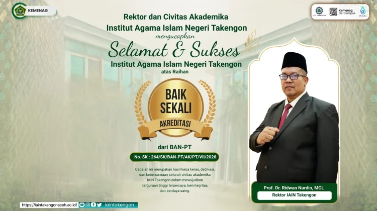 IAIN Takengon Raih Akreditasi Institusi "Baik Sekali"