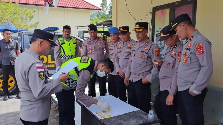 59 Personel Polres Bener Meriah Jalani Tes Urine