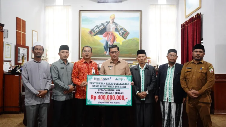 Bank Aceh Salurkan Zakat Perusahaan Rp. 400 Juta untuk Masyarakat Aceh Tengah