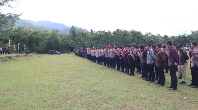 Ratusan Personel Polres Aceh Tengah Diterjunkan Amankan Kunjungan Wapres Gibran