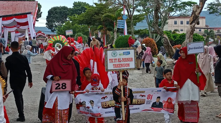TK Al-Manar Takengon Meriahkan Karnaval Budaya Nusantara Sambut HUT ke-81 RI