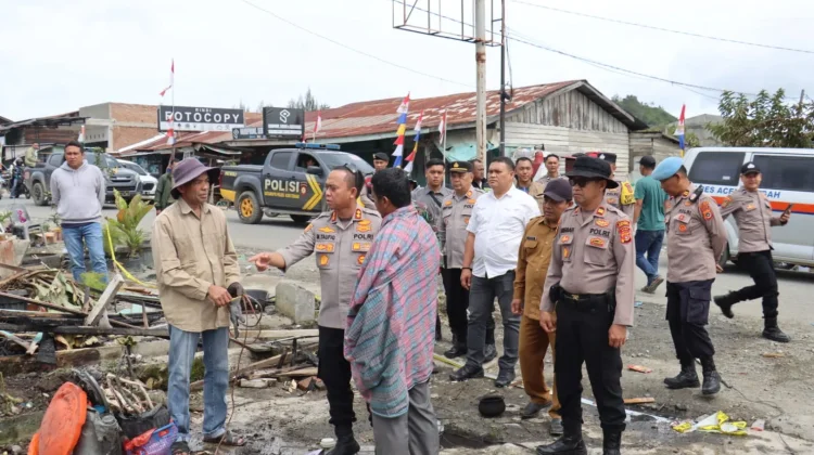 Polres Aceh Tengah Salurkan Bantuan untuk Korban Kebakaran di Jagong Jeget
