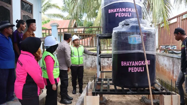 Bhayangkari Bangun Instalasi Air Bersih di Dua Desa di Bener Meriah