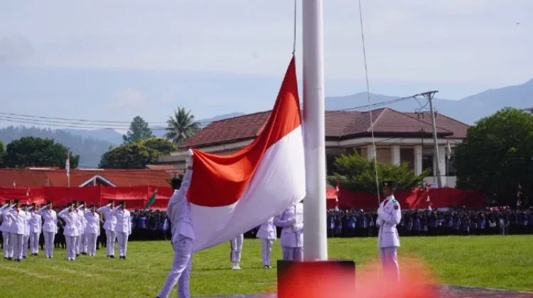 Pengibaran Bendera Merah Putih di Gayo Lues Khidmat dan Kondusif