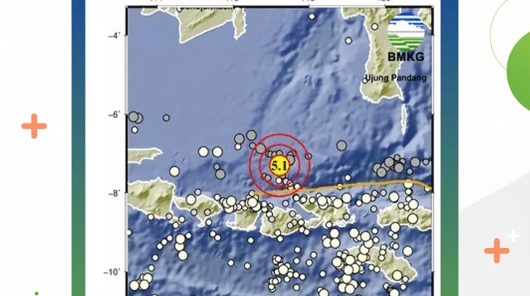 Gempa Tektonik Magnitudo 5,1 Guncang Wilayah Pulau Saringi, NTB